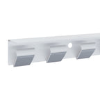 Riel de cortina acero inoxidable plateado 1 m