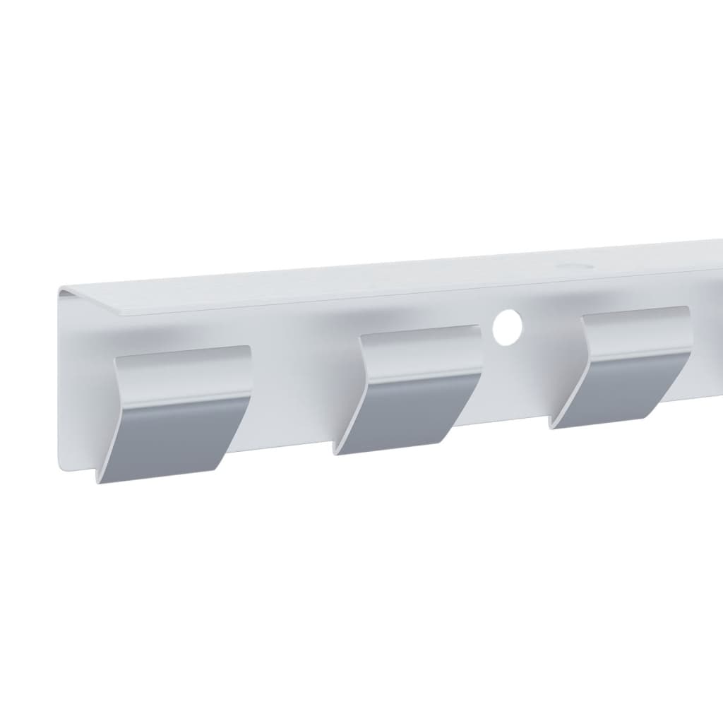 Riel de cortina acero inoxidable plateado 1 m