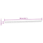 Riel de cortina acero inoxidable plateado 1 m