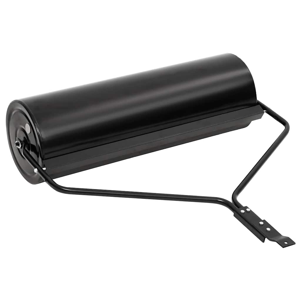 Rodillo para césped de jardín, empujable, negro, 63 l, hierro