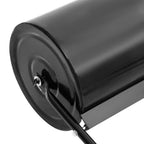 Rodillo para césped de jardín, empujable, negro, 63 l, hierro