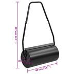 Rodillo para césped con mango acero y hierro negro 42 L