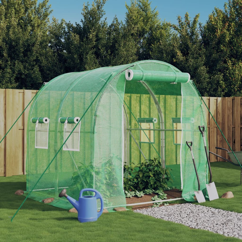 White Steel Greenhouse 10 m² 5x2x2.3 m