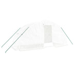Invernadero con estructura de acero blanco 10 m² 5x2x2,3 m