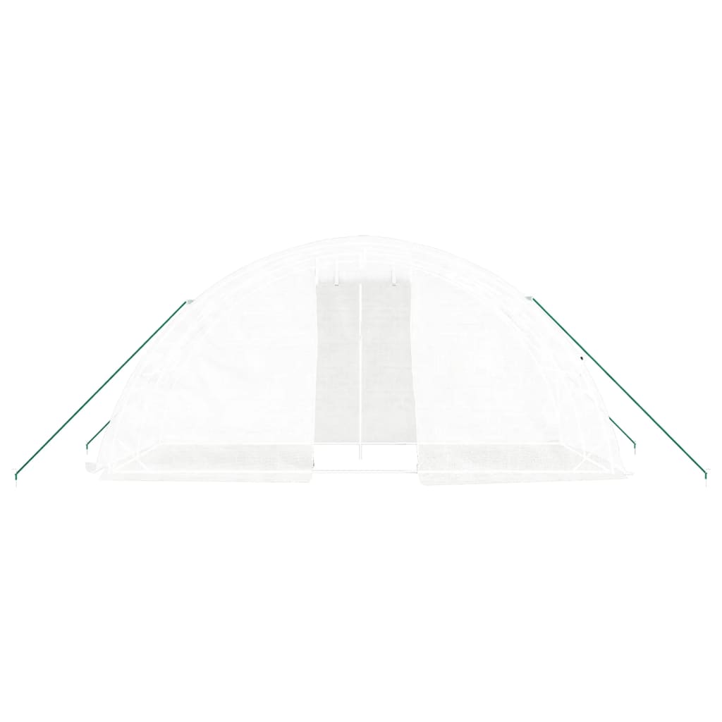 Invernadero con estructura de acero blanco 10 m² 5x2x2,3 m