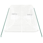 Invernadero con estructura de acero blanco 10 m² 5x2x2,3 m