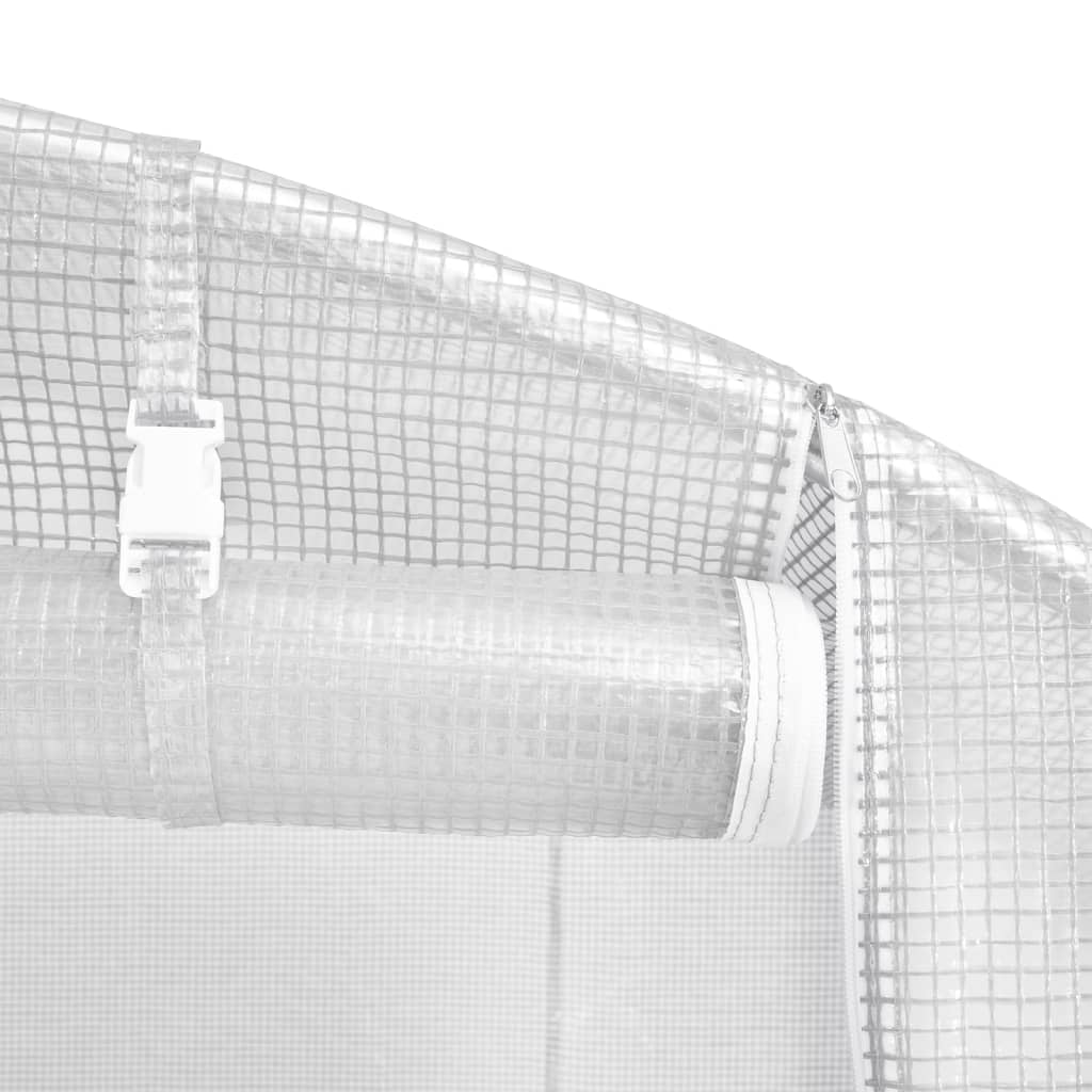 Invernadero con estructura de acero blanco 10 m² 5x2x2,3 m