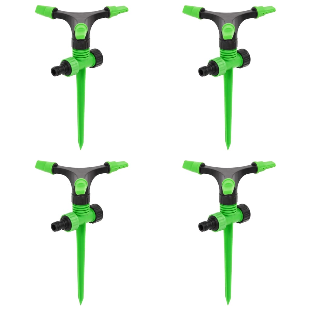 Aspersores giratorios 4 uds verde negro 16x13,5x25,5 cm ABS&PP