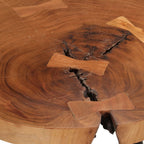 Mesa alta de troncos madera maciza de acacia Ø53x105 cm