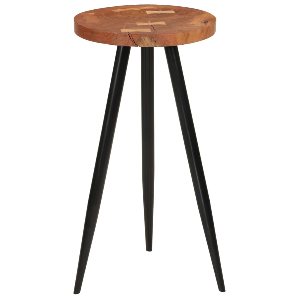 Mesa alta de troncos madera maciza de acacia Ø53x105 cm