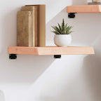 Estante de pared 2 uds madera ingeniería envejecida 100x15x20cm