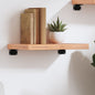 Estante pared madera roble tratada marrón claro 100x30x(2-4) cm