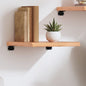 Estante pared madera roble tratada marrón claro 100x30x(2-4) cm