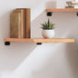 Estante pared madera roble tratada marrón claro 100x30x(2-4) cm