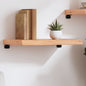 Estante pared madera roble tratada marrón claro 100x30x(2-4) cm