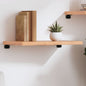 Estante pared madera roble tratada marrón claro 100x30x(2-4) cm
