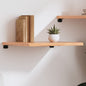 Estante pared madera roble tratada marrón claro 100x30x(2-4) cm