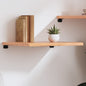 Estante pared madera roble tratada marrón claro 100x30x(2-4) cm