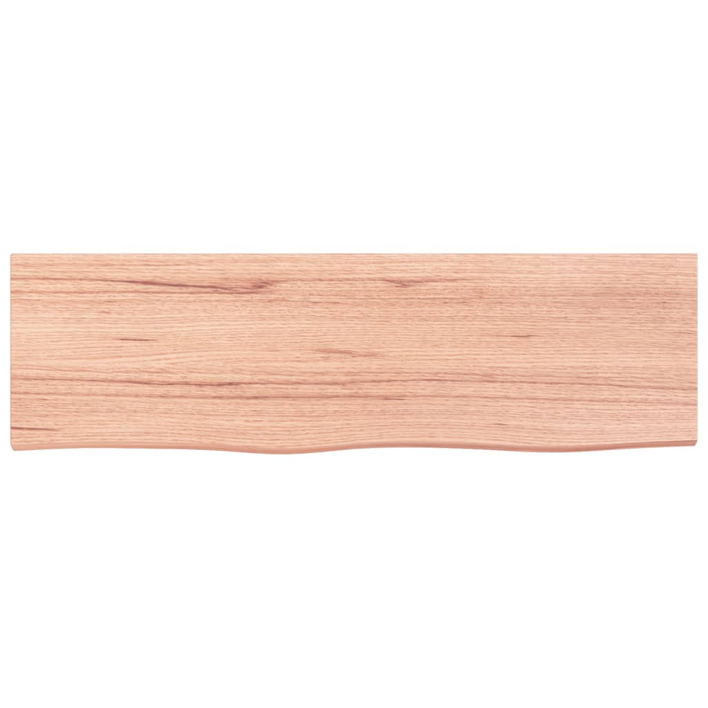 Estante pared madera roble tratada marrón claro 100x30x(2-4) cm