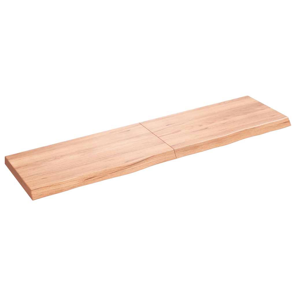 Estante pared madera roble tratada marrón claro 100x30x(2-4) cm