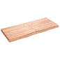 Estante pared madera roble tratada marrón claro 100x30x(2-4) cm
