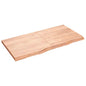 Estante pared madera roble tratada marrón claro 100x30x(2-4) cm