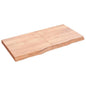 Estante pared madera roble tratada marrón claro 100x30x(2-4) cm