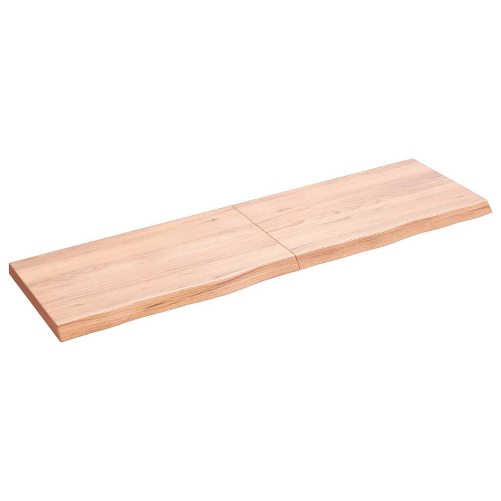 Estante pared madera roble tratada marrón claro 100x30x(2-4) cm