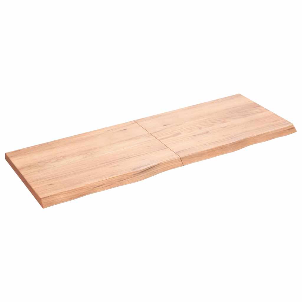 Estante pared madera roble tratada marrón claro 100x30x(2-4) cm