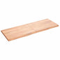 Estante pared madera roble tratada marrón claro 100x30x(2-4) cm