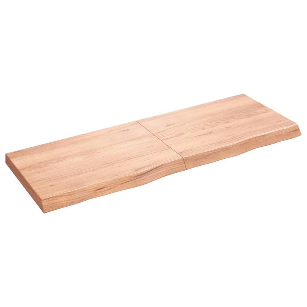 Estante pared madera roble tratada marrón claro 100x30x(2-4) cm