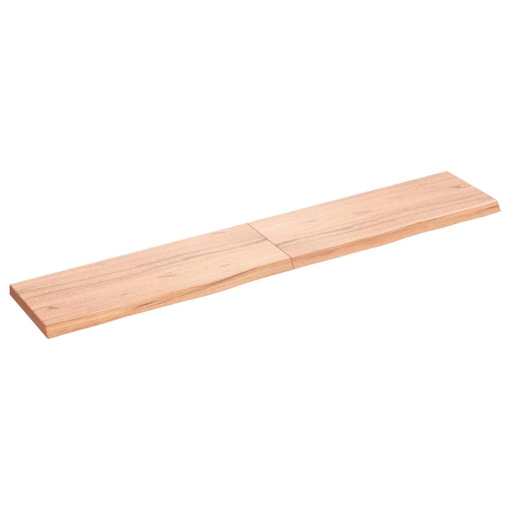 Estante pared madera roble tratada marrón claro 100x30x(2-4) cm