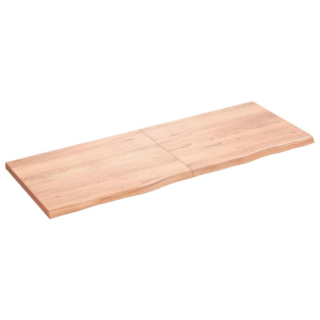 Estante pared madera roble tratada marrón claro 100x30x(2-4) cm
