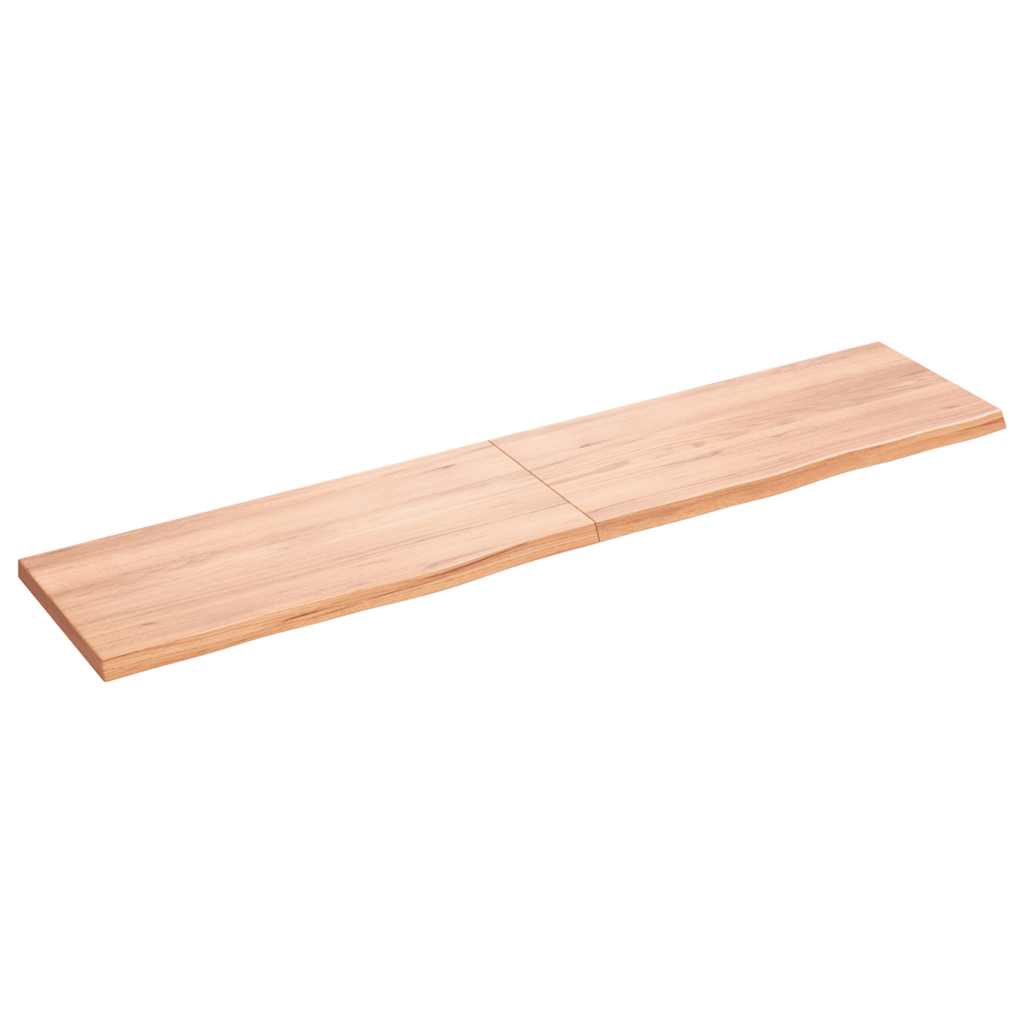 Estante pared madera roble tratada marrón claro 100x30x(2-4) cm