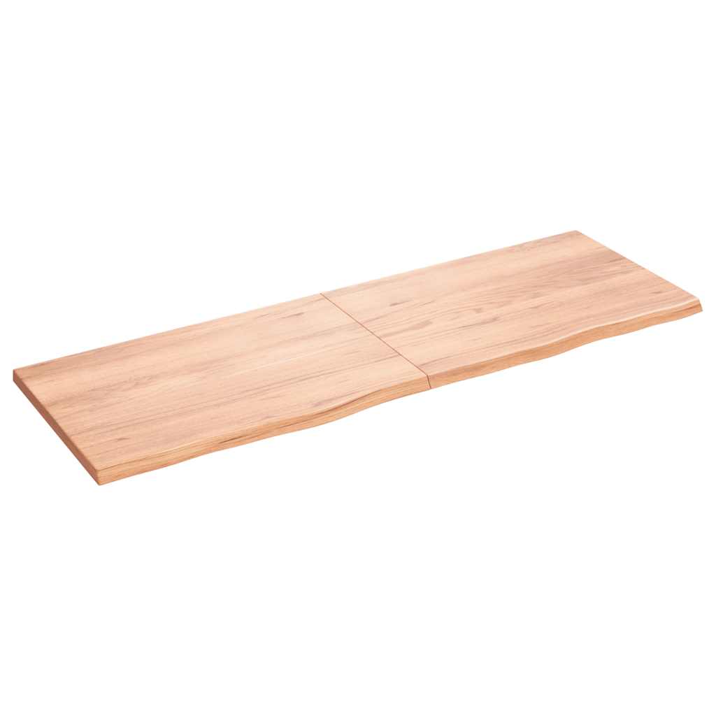 Estante pared madera roble tratada marrón claro 100x30x(2-4) cm