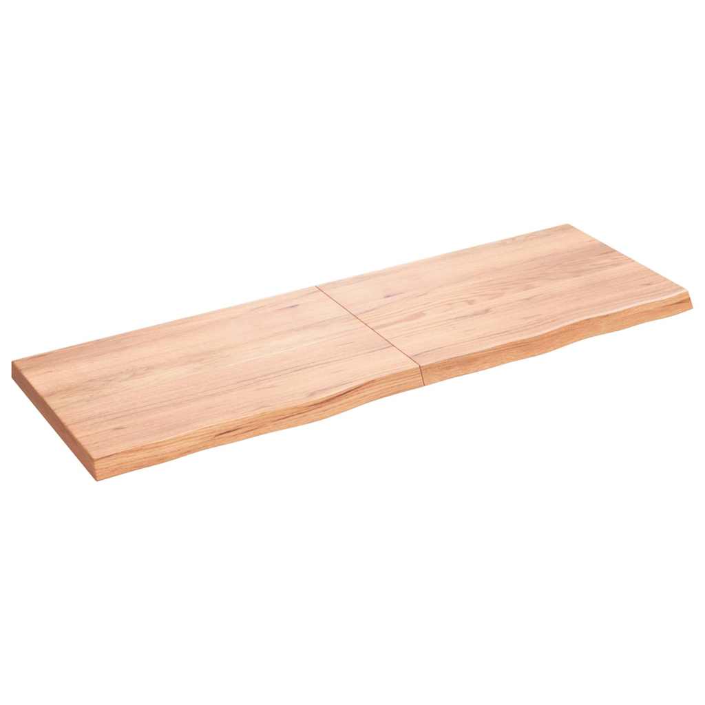 Estante pared madera roble tratada marrón claro 100x30x(2-4) cm