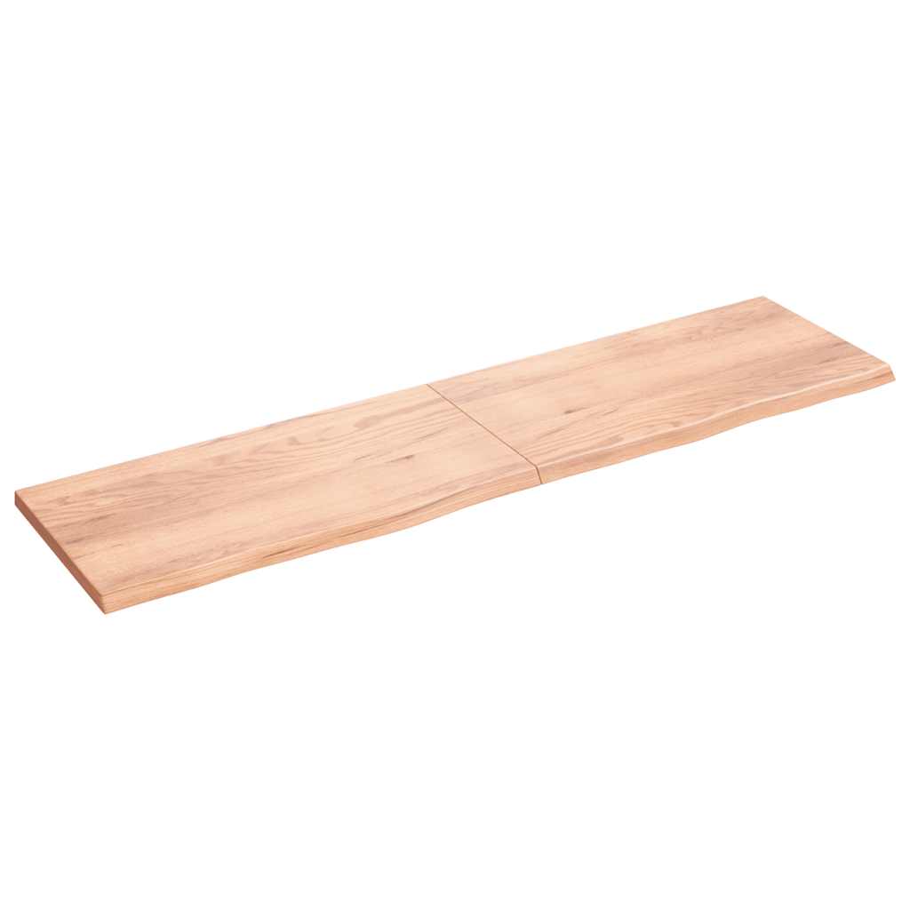 Estante pared madera roble tratada marrón claro 100x30x(2-4) cm