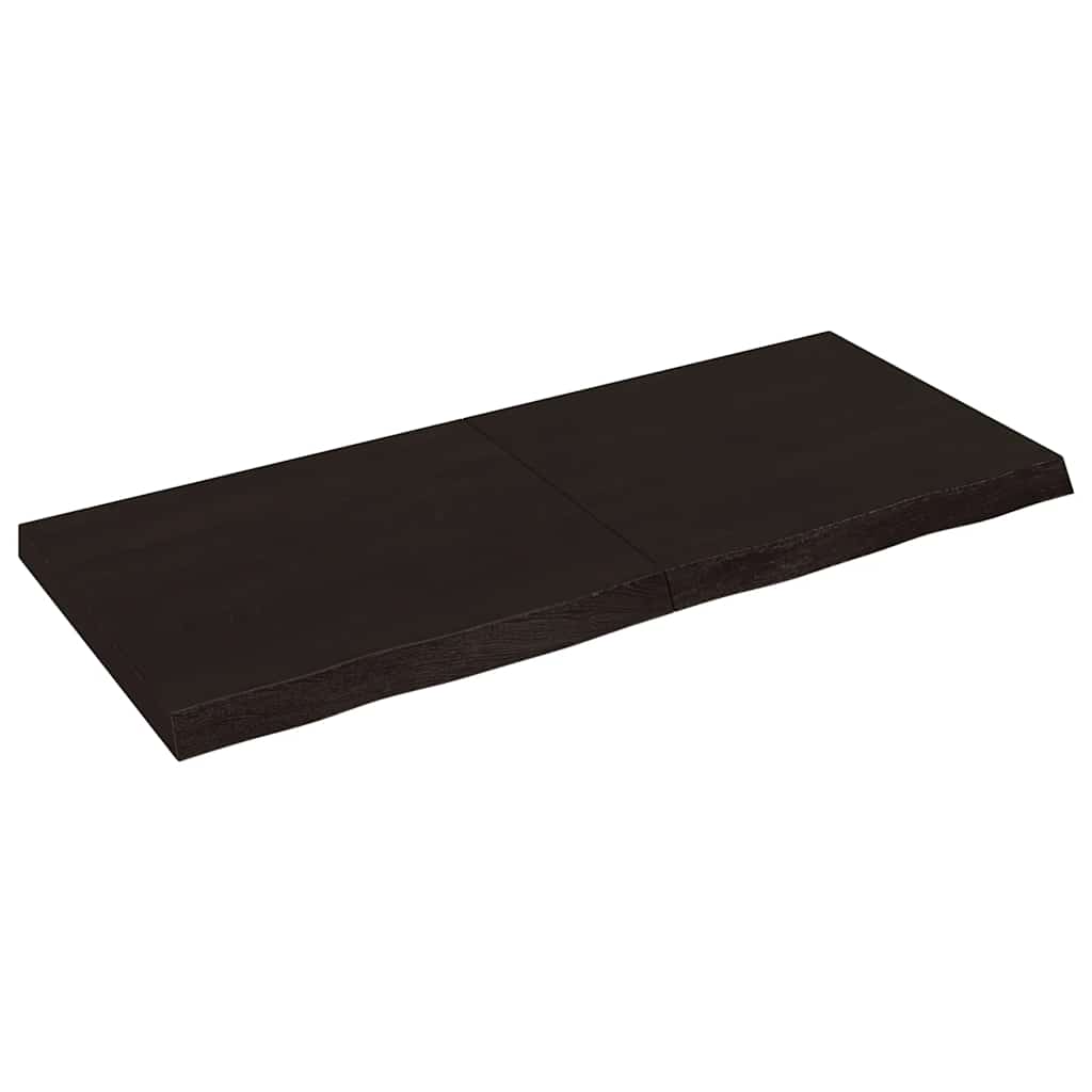 Estante pared madera roble tratada marrón oscuro 140x60x(2-6)cm