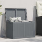 180L Grey Rattan-Look PP Garden Storage Box