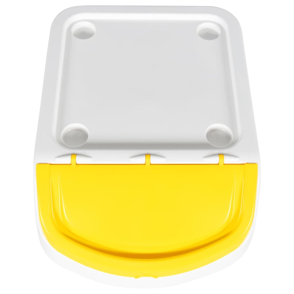 Cubos de basura apilables con tapa 3 uds PP blanco 120 L