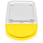Cubos de basura apilables con tapa 3 uds PP blanco 120 L