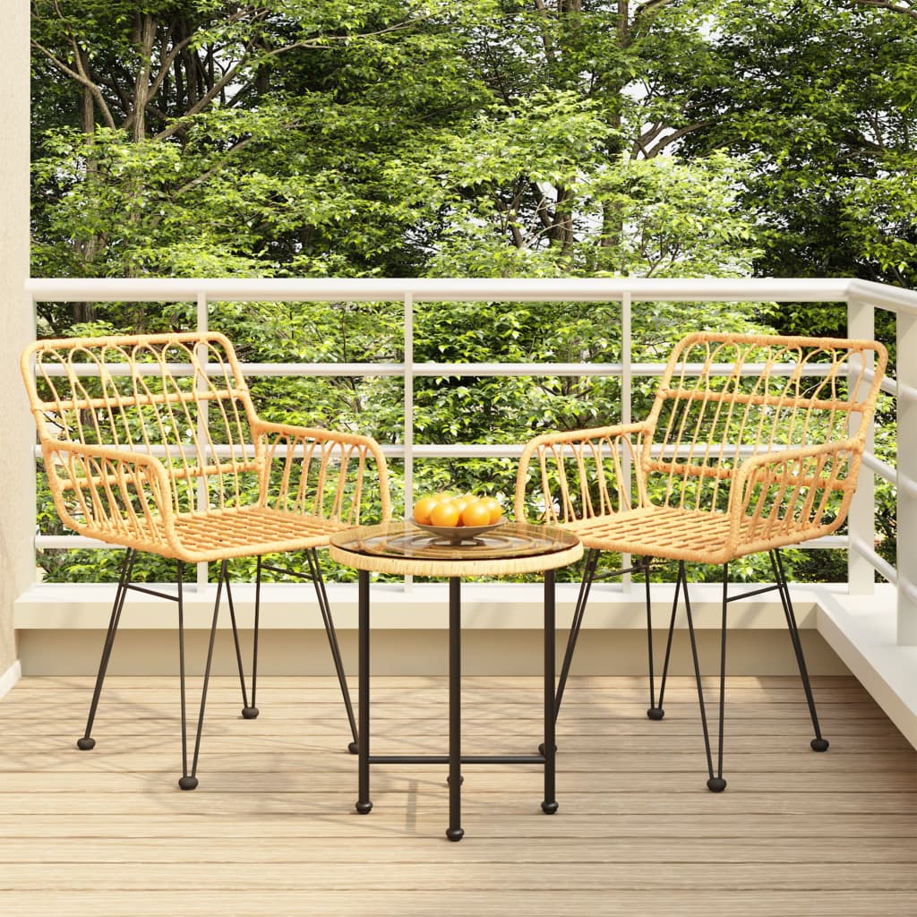 Juego de comedor de jardín 3 piezas