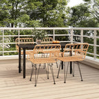 Juego de comedor de jardín 5 piezas negro