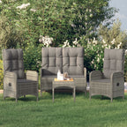 Conjunto de banco y mesa de jardín 2 pcs Crema y marrón
