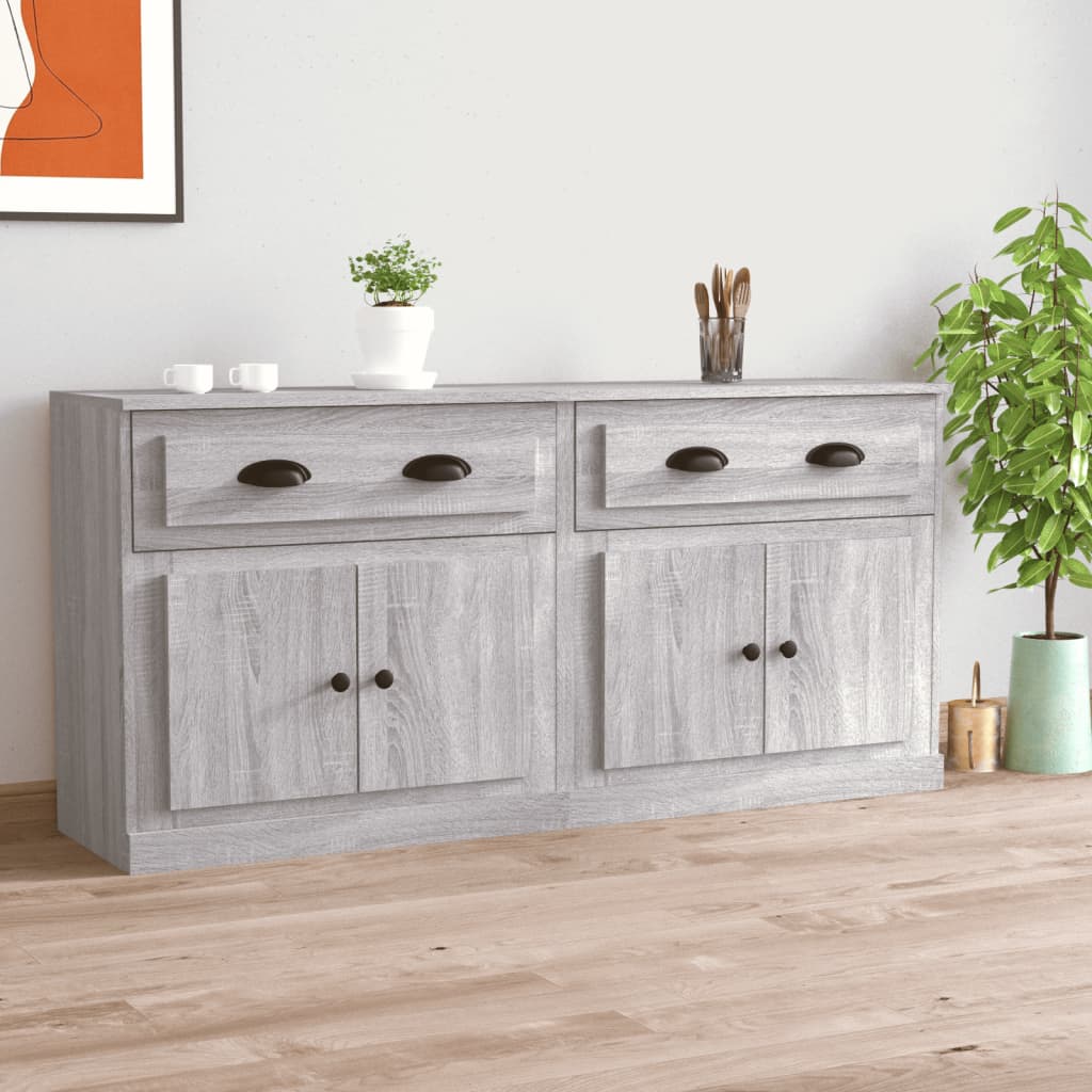 Aparador de madera contrachapada negro 30x30x70 cm