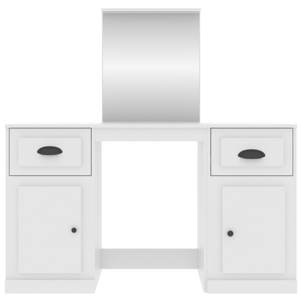 Tocador con espejo blanco 130x50x132,5 cm