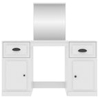 Tocador con espejo blanco 130x50x132,5 cm