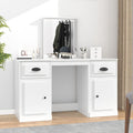Tocador con espejo blanco 130x50x132,5 cm