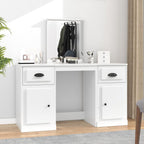 Tocador con espejo blanco 130x50x132,5 cm