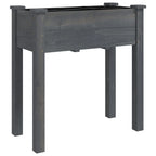 Jardinera con forro interior madera abeto gris 71x37x76 cm
